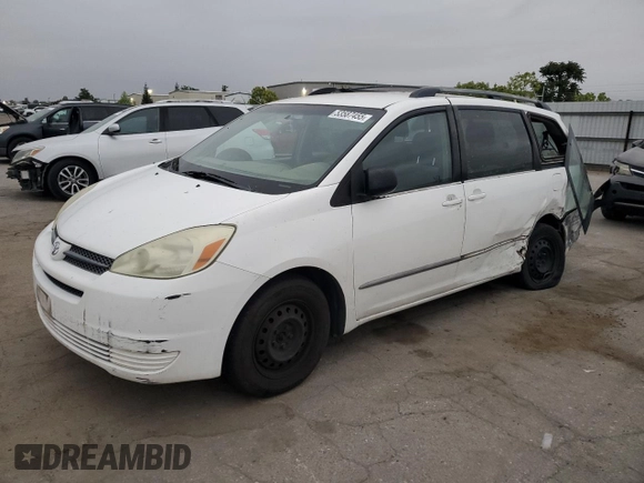 2004 Toyota Sienna CE with VIN 5TDZA23C34S157840, listed as a Copart auction lot 53587455 with 168,925 mi miles and Salvage Title. Bid and sale history available at carsss.com. Image 1.
