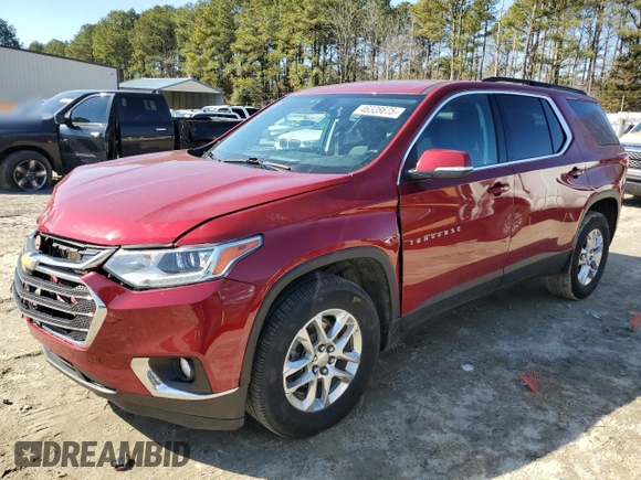 2021 Chevrolet Traverse LT Cloth with VIN 1GNERGKW3MJ166784, listed as a Copart auction lot 46328675 with 121,841 mi miles and Salvage Title. Bid and sale history available at carsss.com. Image 1.