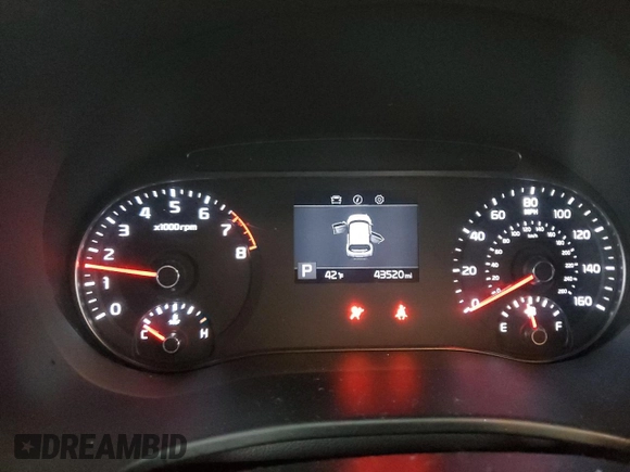 2022 Kia Soul LX with VIN KNDJ23AU0N7817033, listed as a Copart auction lot 44683555 with 43,520 mi miles and Salvage Title. Bid and sale history available at carsss.com. Image 9.