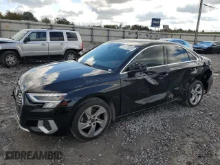 2023 Audi A3 Premium with VIN WAUAUDGY8PA038721, listed as a Copart auction lot 43578955 with 37,687 mi miles and Salvage Title. Bid and sale history available at carsss.com. Image 1.