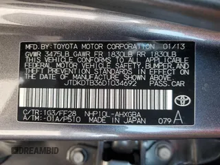 2013 Toyota Prius One with VIN JTDKDTB36D1034692, listed as a Copart auction lot 49686035 with 153,852 mi miles and Salvage Title. Bid and sale history available at carsss.com. Image 14.
