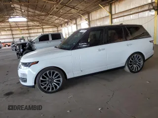 2018 Land Rover Range Rover Autobiography z VIN SALGV2RE7JA503314, wystawiony jako Copart lot #47792105 z przebiegiem 64 337 mil mil oraz Czysty tytuł • Clean title. Historia ofert i sprzedaży dostępna na DreamBid. Obrazek 1.