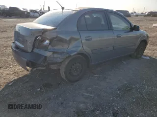 2007 Kia Rio LX with VIN KNADE123X76253489, listed as a Copart auction lot 52176475 with 148,154 mi miles and Salvage Title. Bid and sale history available at carsss.com. Image 3.