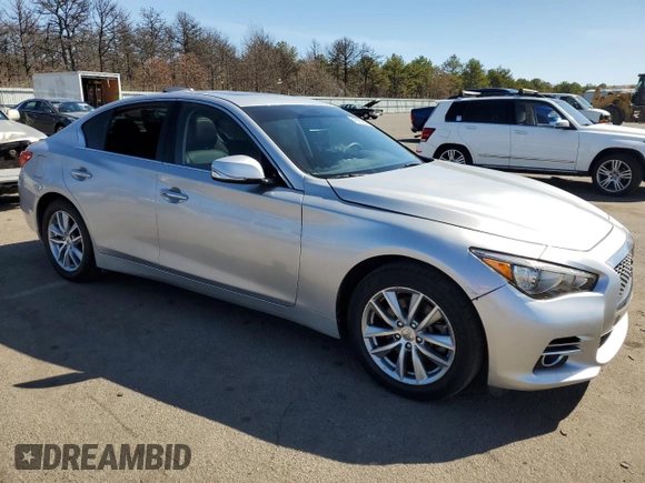 2017 Infiniti Q50 2.0t Premium with VIN JN1CV7AR7HM682645, listed as a Copart auction lot 49962645 with 85,715 mi miles and Salvage Title. Bid and sale history available at carsss.com. Image 4.