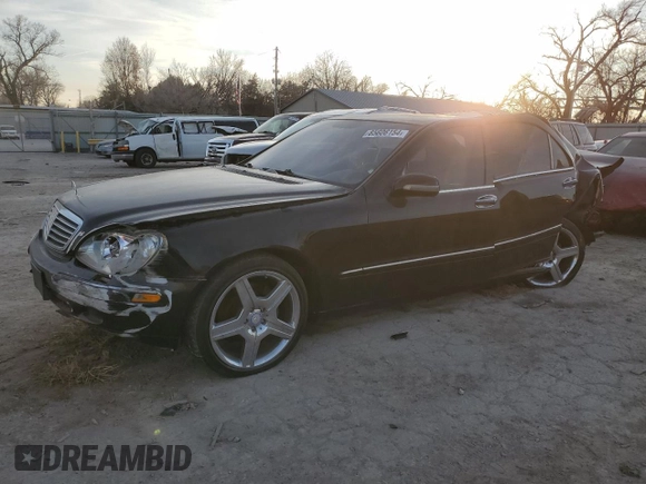 2000 Mercedes-Benz S 320/430/500 z VIN WDBNG70JXYA057684, wystawiony jako Copart lot #85606154 z przebiegiem Nie podano mil oraz Szkoda całkowita • Salvage title. Historia ofert i sprzedaży dostępna na DreamBid. Obrazek 1.