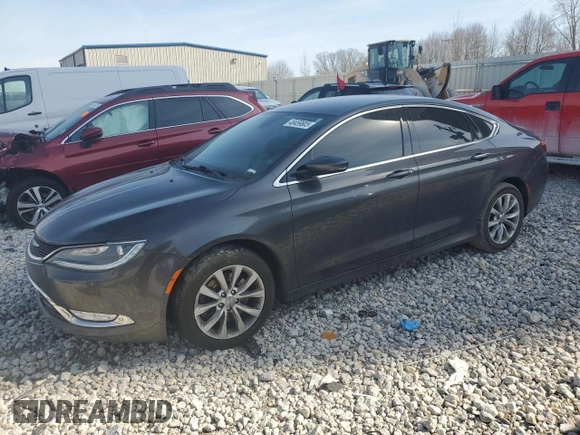 2015 Chrysler 200 C with VIN 1C3CCCCG8FN605530, listed as a Copart auction lot 48459805 with 102,326 mi miles and Clean Title. Bid and sale history available at carsss.com. Image 1.