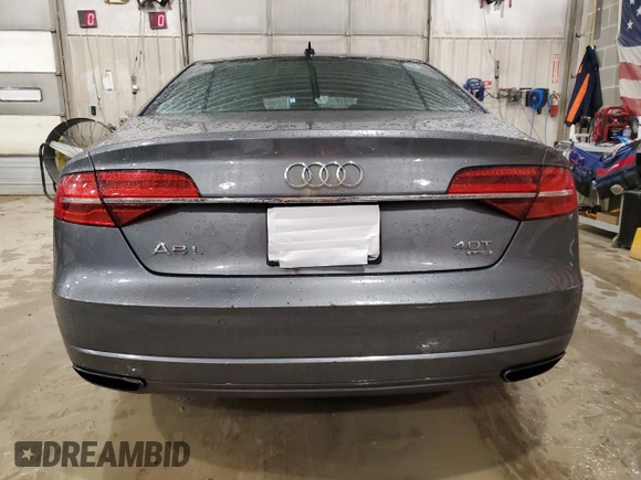 2016 Audi A8 L 4.0T Sport with VIN WAU43AFD2GN007020, listed as a Copart auction lot 43121745 with 51,862 mi miles and Clean Title. Bid and sale history available at carsss.com. Image 6.