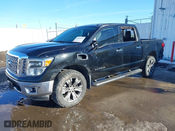 2017 Nissan Titan SV with VIN 1N6AA1E50HN505382, listed as a IAAI auction lot 41414112 with 89,536 mi miles and . Bid and sale history available at DreamBid. Image 2.