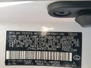 2024 Lexus UX with VIN JTHX6JBH0R2188086, listed as a Copart auction lot 79203964 with 7,703 mi miles and Salvage Title. Bid and sale history available at carsss.com. Image 13.