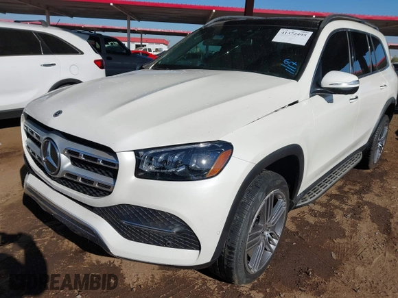 2022 Mercedes-Benz GLS with VIN 4JGFF5KEXNA626067, listed as a IAAI auction lot 41372495 with 44,013 mi miles. Bid and sale history available at carsss.com. Image 2.