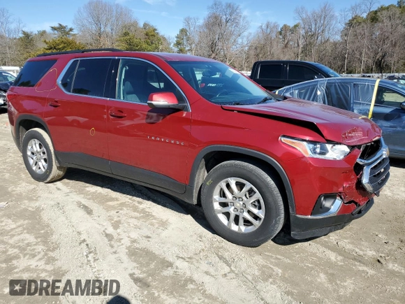 2021 Chevrolet Traverse LT Cloth with VIN 1GNERGKW3MJ166784, listed as a Copart auction lot 46328675 with 121,841 mi miles and Salvage Title. Bid and sale history available at carsss.com. Image 4.