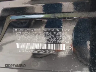 2009 Lexus ES 330 with VIN JTHBJ46G792302063, listed as a IAAI auction lot 42215088 with 157,021 mi miles and . Bid and sale history available at DreamBid. Image 9.