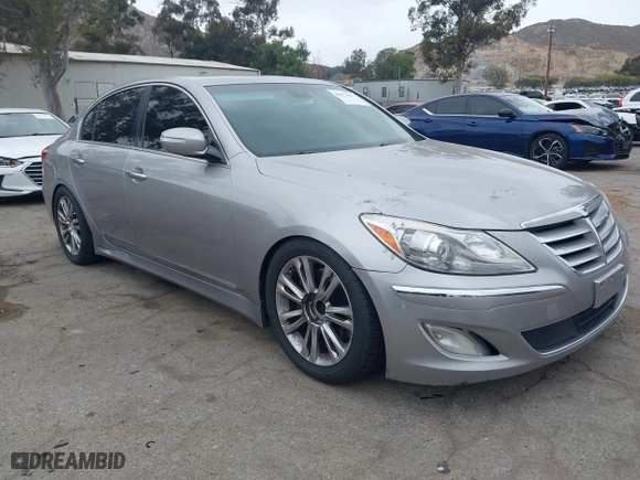 2012 Hyundai Genesis 4.6L with VIN KMHGC4DF6CU163515, listed as a IAAI auction lot 42077647 with 243,818 mi miles. Bid and sale history available at carsss.com. Image 1.