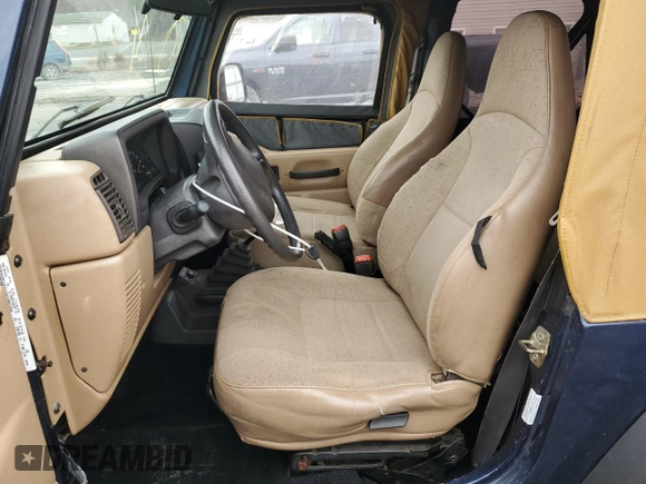 2001 Jeep Wrangler SE with VIN 1J4FA29P41P303093, listed as a Copart auction lot 49342475 with 193,768 mi miles and Salvage Title. Bid and sale history available at carsss.com. Image 7.