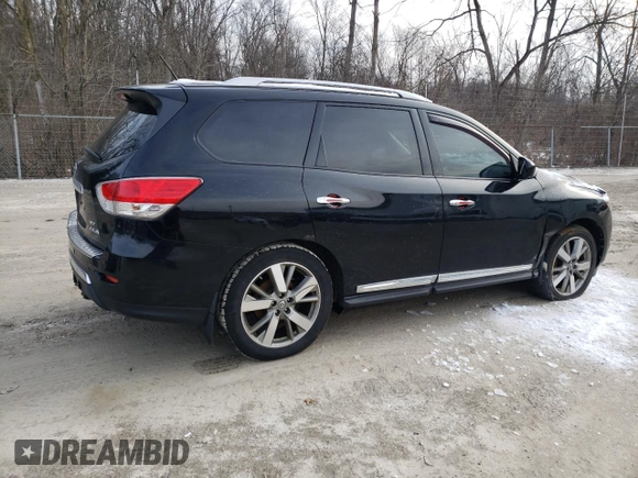 2014 Nissan Pathfinder S with VIN 5N1AR2MM4EC654679, listed as a Copart auction lot 45000635 with 134,569 mi miles and Salvage title. Bid and sale history available at DreamBid. Image 3.