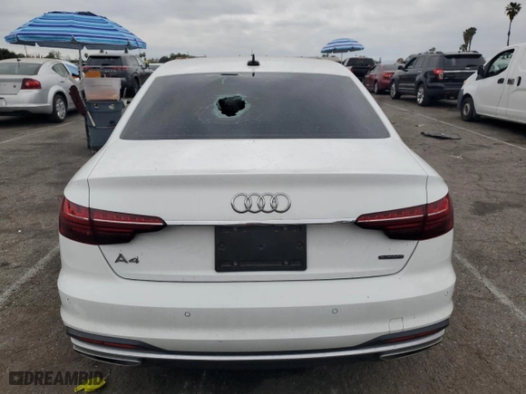 2021 Audi A4 Sedan Premium with VIN WAUABAF41MA025243, listed as a Copart auction lot 50995555 with 41,681 mi miles and Salvage Title. Bid and sale history available at carsss.com. Image 6.