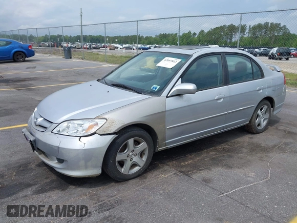 2004 Honda Civic EX with VIN 2HGES26794H559999, listed as a IAAI auction lot 42097812 with 289,596 mi miles and . Bid and sale history available at DreamBid. Image 2.