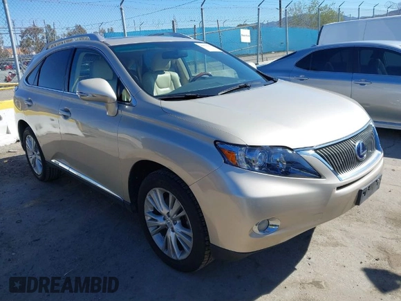 2011 Lexus RX 450h with VIN JTJBC1BAXB2420753, listed as a IAAI auction lot 41823358 with 102,714 mi miles and . Bid and sale history available at DreamBid. Image 1.