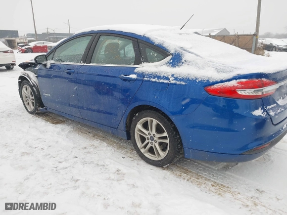 2018 Ford Fusion Hybrid S with VIN 3FA6P0UU8JR122342, listed as a IAAI auction lot 41355323 with 85,304 mi miles. Bid and sale history available at carsss.com. Image 3.