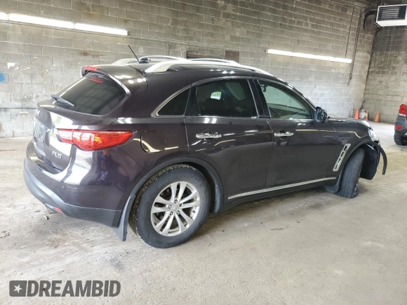 2011 Infiniti FX with VIN JN8AS1MW9BM733523, listed as a Copart auction lot 56670815 with 105,195 mi miles and Salvage title. Bid and sale history available at DreamBid. Image 3.