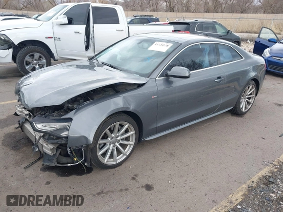 2016 Audi A5 Premium Plus with VIN WAUM2AFR1GA053119, listed as a IAAI auction lot 41724238 with 128,639 mi miles. Bid and sale history available at carsss.com. Image 2.