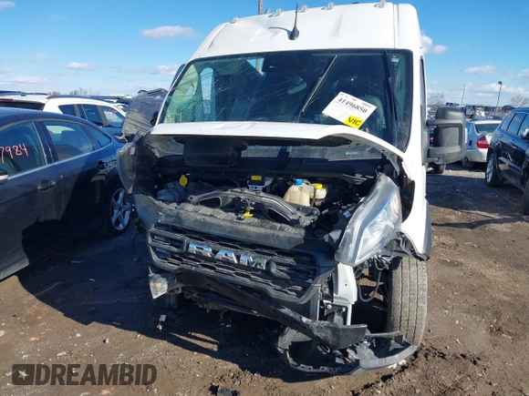 2024 Ram ProMaster Cargo with VIN 3C6MRVHG9RE116749, listed as a IAAI auction lot 41496850 with 53,378 mi miles. Bid and sale history available at carsss.com. Image 12.