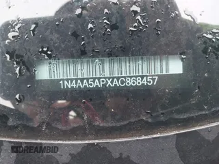 2010 Nissan Maxima 3.5 SV with VIN 1N4AA5APXAC868457, listed as a IAAI auction lot 41959523 with Not Provided miles. Bid and sale history available at carsss.com. Image 11.