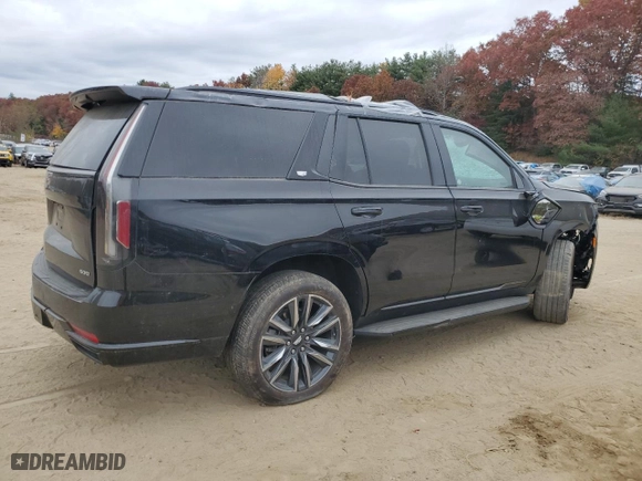2023 Cadillac Escalade 4WD Sport with VIN 1GYS4EKL0PR390745, listed as a Copart auction lot 77533504 with 0 mi miles and Salvage Title. Bid and sale history available at carsss.com. Image 3.