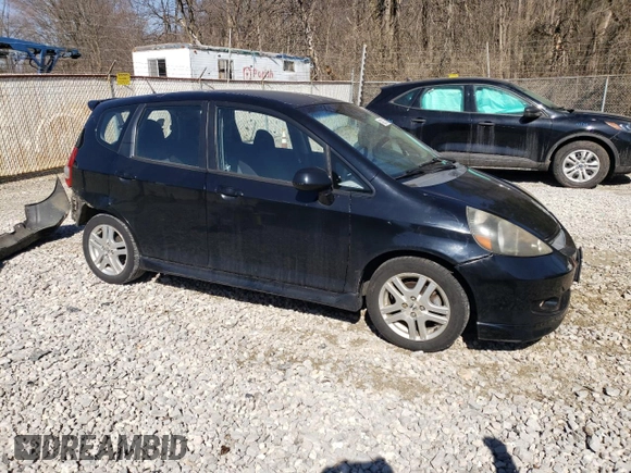 2007 Honda Fit Sport with VIN JHMGD38607S050486, listed as a Copart auction lot 49083375 with 198,601 mi miles and Salvage Title. Bid and sale history available at carsss.com. Image 4.