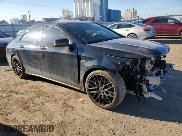 2018 Mercedes-Benz CLA with VIN WDDSJ5CB0JN668519, listed as a Copart auction lot 44824243 with 44,098 mi miles. Bid and sale history available at carsss.com. Image 4.