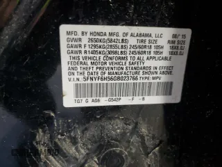 2016 Honda Pilot EX-L z VIN 5FNYF6H56GB023766, wystawiony jako Copart lot #53359615 z przebiegiem 177 639 mil mil oraz Szkoda całkowita • Salvage title. Historia ofert i sprzedaży dostępna na DreamBid. Obrazek 13.
