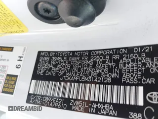 2021 Toyota Prius L Eco с VIN JTDKAMFU5M3142128, выставлен на аукционе IAAI как лот 42481468 с пробегом 28 152 миль миль и . История ставок и продаж доступна на DreamBid. Изображение 9.