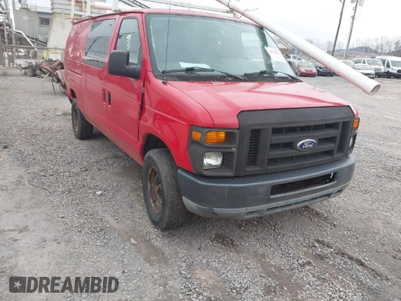2013 Ford Econoline Cargo Commercial with VIN 1FTNE2EL9DDA09008, listed as a IAAI auction lot 41734714 with 211,200 mi miles and . Bid and sale history available at DreamBid. Image 1.