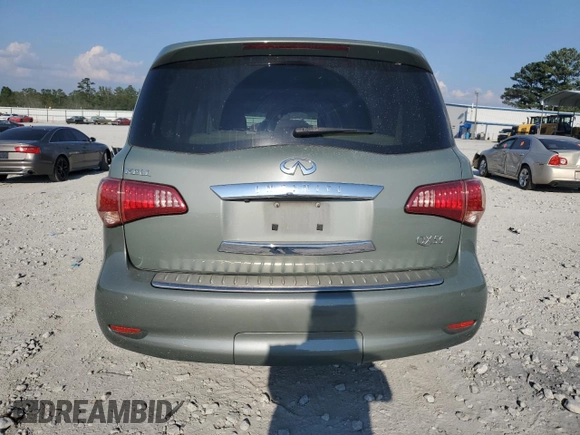 2011 Infiniti QX56 7-passenger with VIN JN8AZ2NE8B9006786, listed as a Copart auction lot 74598254 with 164,074 mi miles and Salvage Title. Bid and sale history available at carsss.com. Image 6.