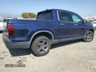 2021 Honda Ridgeline RTL-E with VIN 5FPYK3F75MB001663, listed as a Copart auction lot 61952705 with 52,093 mi miles and Salvage title. Bid and sale history available at DreamBid. Image 3.