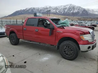 2010 Ford F-150 XL with VIN 1FTFW1EV9AFB54028, listed as a Copart auction lot 44244155 with 158,050 mi miles and Salvage Title. Bid and sale history available at carsss.com. Image 4.