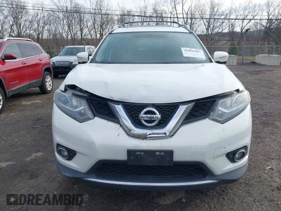 2014 Nissan Rogue SL with VIN 5N1AT2MV6EC853940, listed as a IAAI auction lot 41866987 with 88,192 mi miles. Bid and sale history available at carsss.com. Image 6.