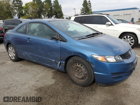 2009 Honda Civic Cpe LX with VIN 2HGFG12639H519390, listed as a Copart auction lot 53230825 with 105,819 mi miles and Salvage Title. Bid and sale history available at carsss.com. Image 4.