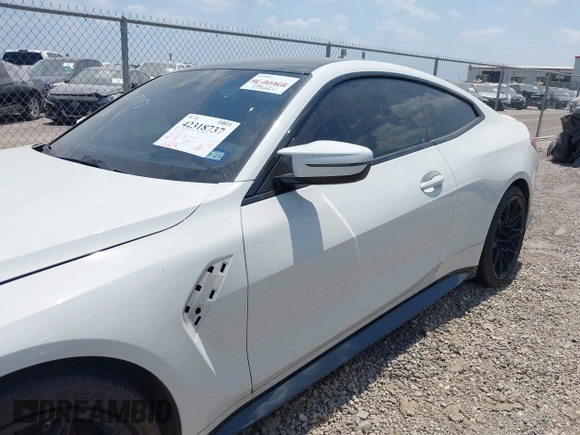 2021 BMW M4 with VIN WBS53AZ02MCH23791, listed as a IAAI auction lot 42318737 with 18,632 mi miles and . Bid and sale history available at DreamBid. Image 14.