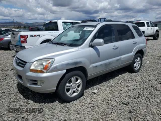 2005 Kia Sportage LX z VIN KNDJE723057045492, wystawiony jako Copart lot #56937725 z przebiegiem 230 152 mil mil oraz Szkoda całkowita • Salvage title. Historia ofert i sprzedaży dostępna na DreamBid. Obrazek 1.