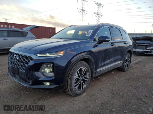 2020 Hyundai Santa Fe Limited with VIN 5NMS5CAA0LH284849, listed as a Copart auction lot 88536925 with 36,576 mi miles and Salvage Title. Bid and sale history available at carsss.com. Image 1.