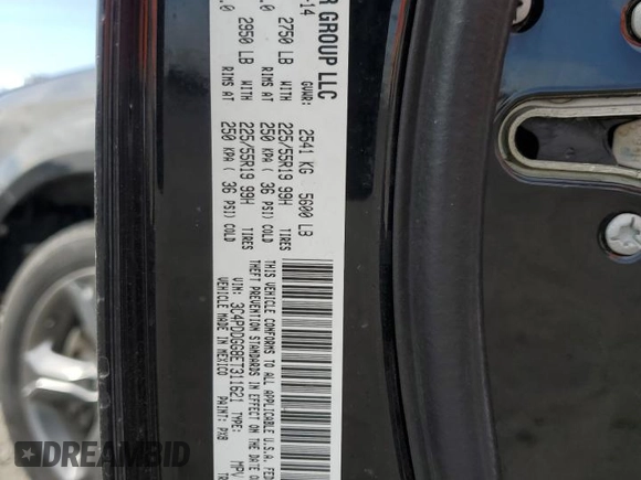 2014 Dodge Journey Crossroad with VIN 3C4PDDGG8ET311621, listed as a Copart auction lot 53389975 with 182,896 mi miles and Clean title. Bid and sale history available at DreamBid. Image 13.