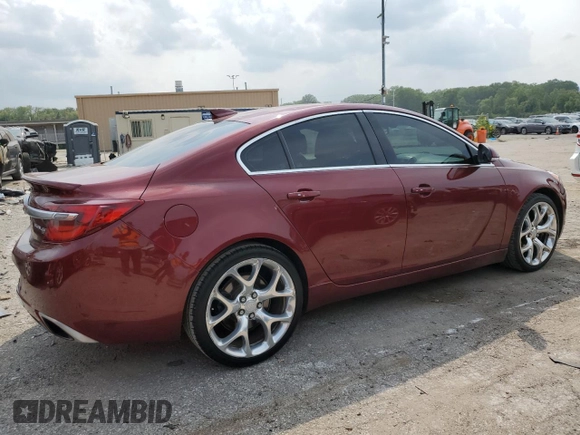 2016 Buick Regal GS with VIN 2G4GV5GX1G9155264, listed as a Copart auction lot 64977104 with 129,580 mi miles and Salvage Title. Bid and sale history available at DreamBid. Image 3.