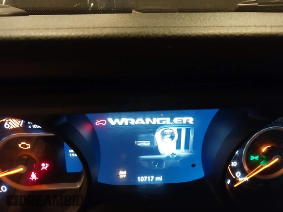 2024 Jeep Wrangler Sport S with VIN 1C4PJXDG4RW218996, listed as a IAAI auction lot 42088856 with 10,717 mi miles and . Bid and sale history available at DreamBid. Image 7.