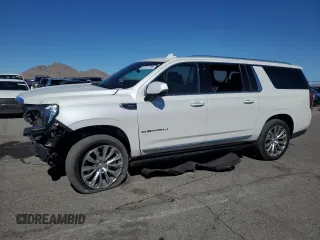 2023 GMC Yukon XL Denali with VIN 1GKS2JKL0PR195429, listed as a Copart auction lot 46132795 with 41,301 mi miles and Salvage Title. Bid and sale history available at carsss.com. Image 1.