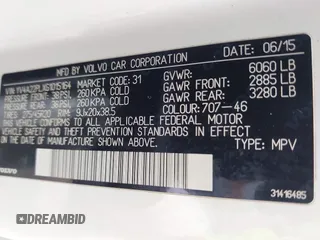 2016 Volvo XC90 T6 Inscription with VIN YV4A22PLXG1015164, listed as a IAAI auction lot 42592321 with 148,132 mi miles and . Bid and sale history available at DreamBid. Image 9.