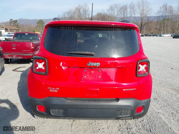 2018 Jeep Renegade Sport with VIN ZACCJBAB4JPJ63846, listed as a IAAI auction lot 41779614 with 66,725 mi miles. Bid and sale history available at carsss.com. Image 17.