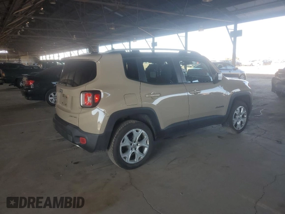 2016 Jeep Renegade Limited with VIN ZACCJBDT5GPC68282, listed as a Copart auction lot 60294775 with 120,641 mi miles and Clean title. Bid and sale history available at DreamBid. Image 3.