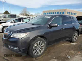 2016 Acura MDX w/Tech with VIN 5FRYD4H4XGB038321, listed as a Copart auction lot 81825384 with 155,598 mi miles and Salvage Title. Bid and sale history available at carsss.com. Image 1.
