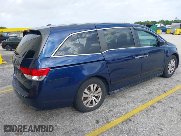 2016 Honda Odyssey EX-L with VIN 5FNRL5H60GB064815, listed as a IAAI auction lot 38644382 with 84,499 mi miles. Bid and sale history available at carsss.com. Image 4.